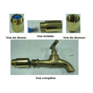Valve anti-vandalisme pour robinets simple